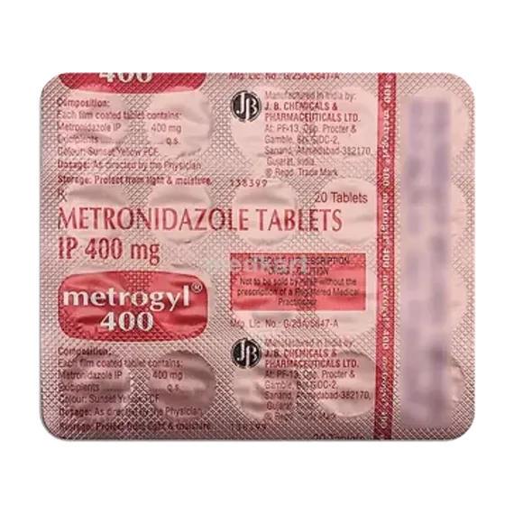 metrogyl 400mg tablet 20's